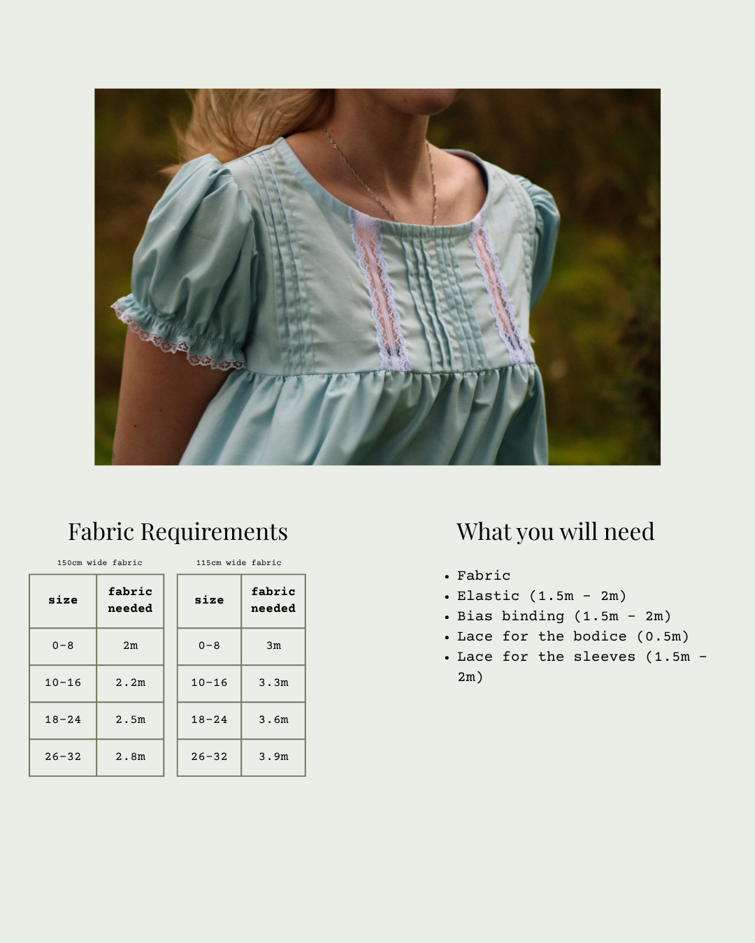 The Mary Babydoll Dress - PDF sewing pattern