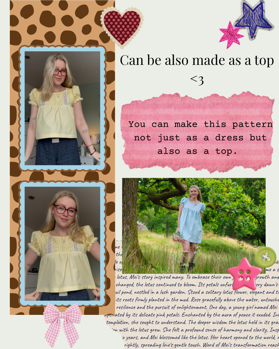 The Mary Babydoll Dress - PDF sewing pattern